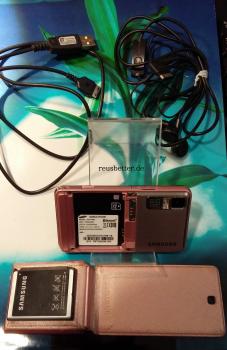 Samsung SGH-F480 Smartphone | 5 MP | 2,8 Zoll | Pink mit Display Klappe | Simlock Frei