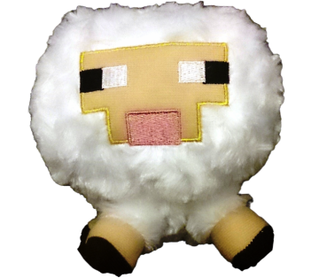 Schaf Plüschfigur Motiv Game MINECRAFT Pixelblock