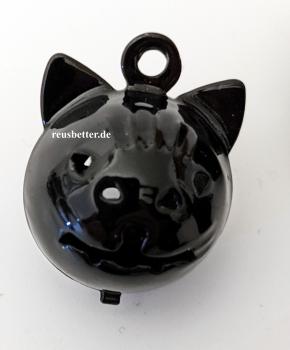 Halloween Schwarze Katze Glöckchen Schlüsselanhänger Katzen Schelle DIY Geschenk