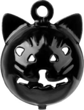 Halloween Schwarze Katze Glöckchen Schlüsselanhänger Katzen Schelle DIY Geschenk
