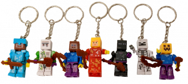 Schlüsselanhänger Minecraft Motiv Motiv Steve Kristallrüstung Sammel Box Set