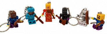 Schlüsselanhänger Minecraft Motiv Skeleton mit Sammel Box Set