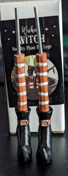 Hexenbeine - Blumentopf | Set 2 Steck-Ornamenten | Halloween Hexen