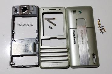 Sony Ericsson CyberShot K770i Handy Ersatz Cover - Komplett Gehäuse Silber