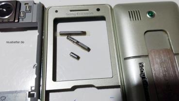 Sony Ericsson CyberShot K770i Handy☑️ Ersatz Cover - Komplett Gehäuse☑️Silber