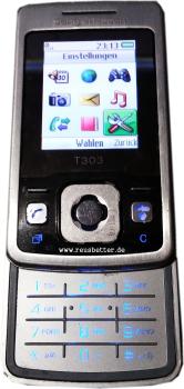 Sony Ericsson T303 Slider Handy Silber 1.8 Zoll  ohne Vertrag