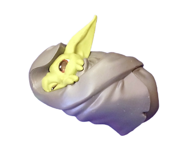 Star Wars 3D Anhänger Figur Grogu - Yoda Figur schlafend - Boba Fett