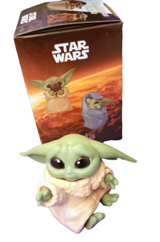 Star Wars Anhänger 3D Figur Grogu Figur sitzend mit Verpackung