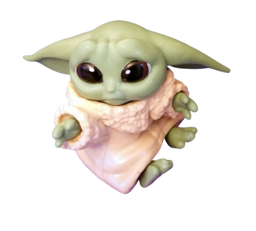 Star Wars Anhänger 3D Figur Grogu Figur sitzend mit Verpackung