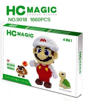 Super Mario Bros. Super Mario mit Koopa und Gumba Nano Blocks HC Magic 18.5 cm