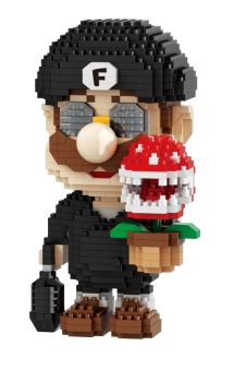 Super Mario Brs.Nano Blocks mit Piranha-Pflanze Black Mario 920 St.