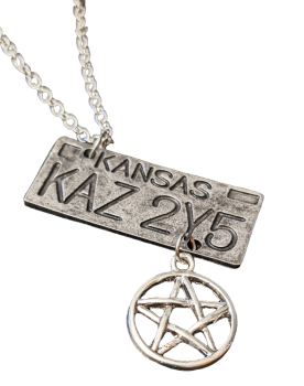 Supernatural Dean Winchester Kette Impala Kansas KAZ 2Y5 mit Pentagram Silber