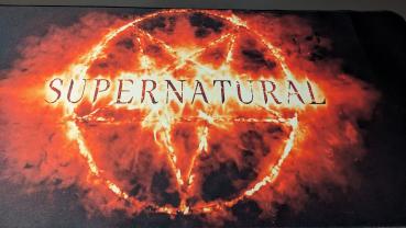 Supernatural Pentagramm Flammenkreis Schreibtisch Unterlage Mauspad
