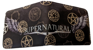 Supernatural Castiel Flügel - Engel Schutz Pentagramm Brieftasche Portemonnaie
