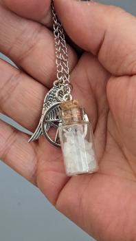 Supernatural Pentagramm Castiel Flügel Mini Flasche Wächter Schwarz Winchester Kette