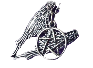 Supernatural Kette Pentagramm mit Flügel Castiel Winchester Kette Silber