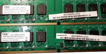 TRS PC Arbeitsspeicher 2x1GB ►DDR2 SDRAM ►PC2-5300