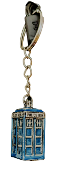 Tardis Police Box Doctor Who Tardis 3D Halskette oder Taschenanhänger Metall