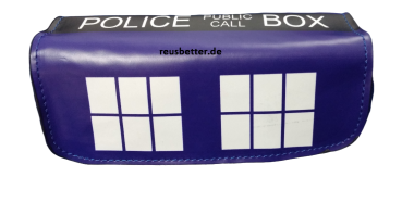 Doctor Who Tardis Police Box - großes Universal Etui - Federmappe - Schmink Case