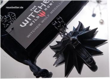 The Witcher 3 - Wild Hunt - Wolf Medaillon Kette Black 3D