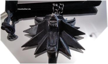 The Witcher 3 - Wild Hunt - Wolf Medaillon Kette Black 3D