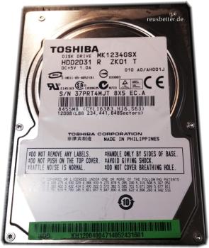 Toshiba MK1234GSX (HDD2D31 R ZK01 T) 120 GB