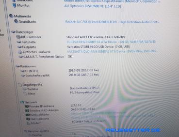 Toshiba Satellite L300-26G Notebook Intel Dual Core 2x 2,16 GHz 3 GB RAM