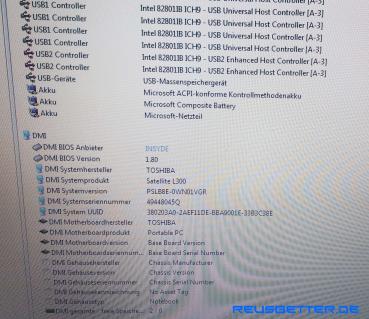Toshiba Satellite L300-26G Notebook Intel Dual Core 2x 2,16 GHz 3 GB RAM