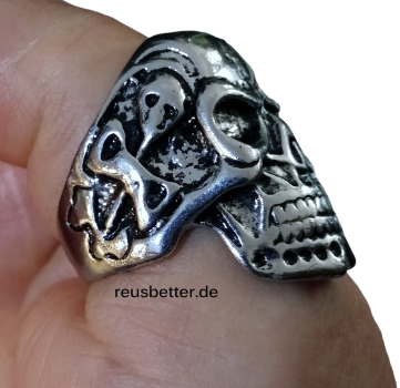 Totenkopf - Skull Ring | Silberfarben | Biker - Gothic