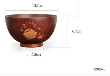 Mein Nachbar Totoro Ramen Schüssel Bowl Set aus Holz Studio Ghibli