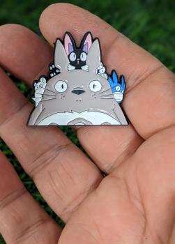 Studio Ghibli - Metall Pin - Totoro und Freunde Studio Ghibli Emaillie Brosche für Mütze,Taschen Accessoires