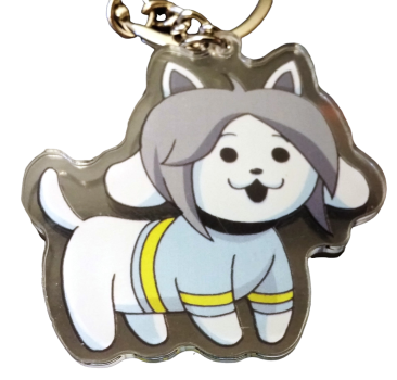 UNDERTALE Temmie |  Acryl Motiv Anhänger | Taschen, Schlüssel Anhänger
