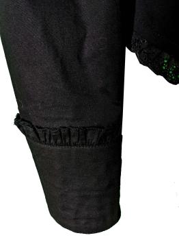 Viktorianische Gothicbluse mit Spitze von Spin Doctor mit Korsettschnürung - Größe L - Schwarz