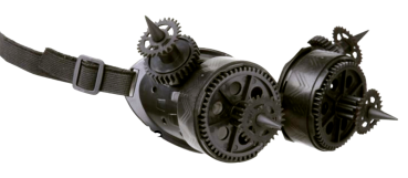 Steampunk /Cyber Flieger - Schweißerbrille Spikes-Zahnräder Farbenwahl