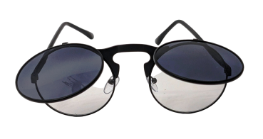 Vintage Steampunk Flip Sonnenbrille Retro Gothic Google Brille Schwarz
