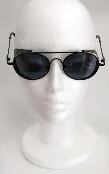 Vintage Steampunk Sonnenbrille ☣ Retro ☣ Gohtic ☣ Google Metall ☣ Schwarz