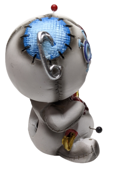 Voodoo Puppe Räucherfigur - Stecknadeln Herz - Steinzeug - Räucherkegel