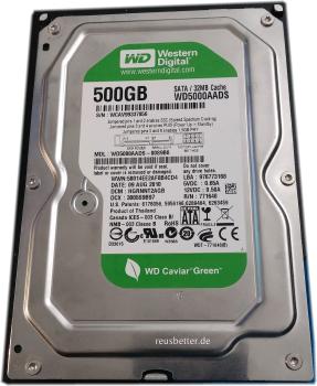 Western Digital | Caviar Green | 500GB | WD5000AADS | 3,5 Zoll intern| SATA