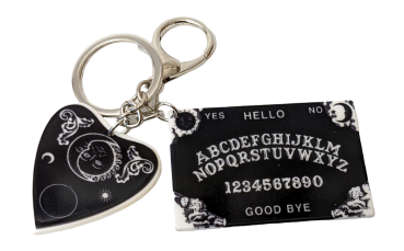 Wicca Occult Ouija Brett mit Planchette  ☣ Black ☣ Hexen Taschenanhänger - Schlüsselanhänger