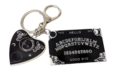 Wicca Occult Ouija Brett mit Planchette  Black Hexen Taschenanhänger - Schlüsselanhänger