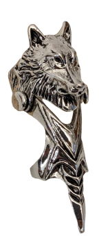 Wolf Gliederring -Vikinger Ring altsilber Mittelalter - Gothic Ring