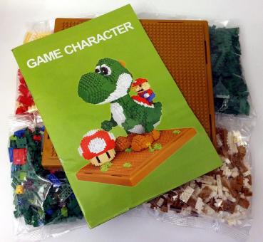 Yoshi mit Super Mario Nano Blocks Super Mario Bros. BIG Yoshi mit Standplatte 2209 Steine