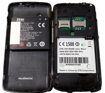 ZTE-1001 BASE Lutea Glossy ❖ Piano Black ANDROID Smartphone ❖ 5 MP