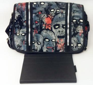 Messanger Bag Umhängetasche Tasche Unisex - Zombies -The Walking Dead Motiv - fluoreszierend