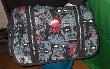Messanger Bag ☣ Umhängetasche Tasche Unisex ☣ Zombies The Walking Dead Motiv ☣ fluoreszierend