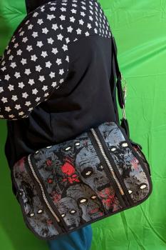 Messanger Bag Umhängetasche Tasche Unisex - Zombies -The Walking Dead Motiv - fluoreszierend