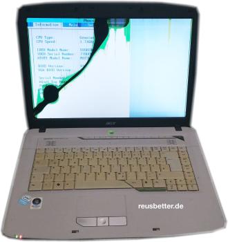 acer Aspire 5710Z Notebook | 15.4 Zoll | 1,73 GHz | 2 GB RAM | Displaybruch