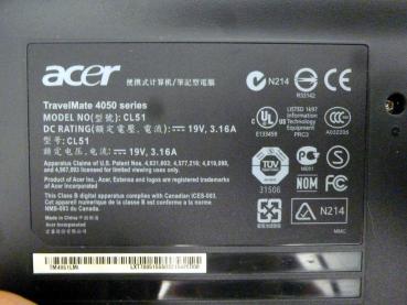 Acer TravelMate 4050 - 4051LMi 100GB HDD - 512 RAM - 15 Zoll - Intel Pentium 1.5 GHZ