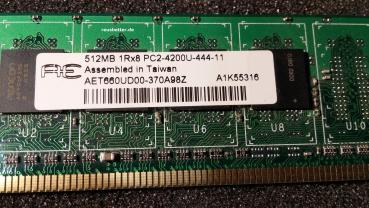 PC Arbeitsspeicher Aeneon AE PC RAM 1 GB 2x512 MB DDR2