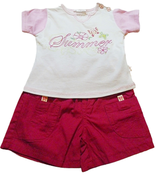 Kleinkinder MÄDCHEN ZWEITEILER Baby Sommer Kombi Shorts und Shirt
